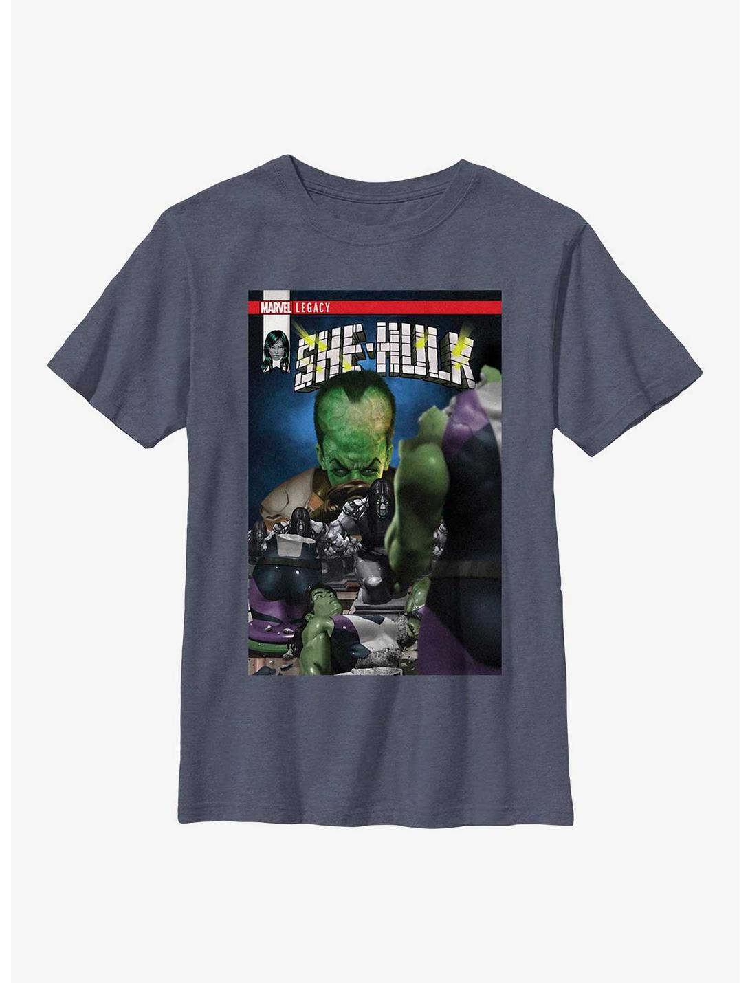 Marvel She-Hulk Legacy Comic Youth T-Shirt, NAVY HTR, hi-res