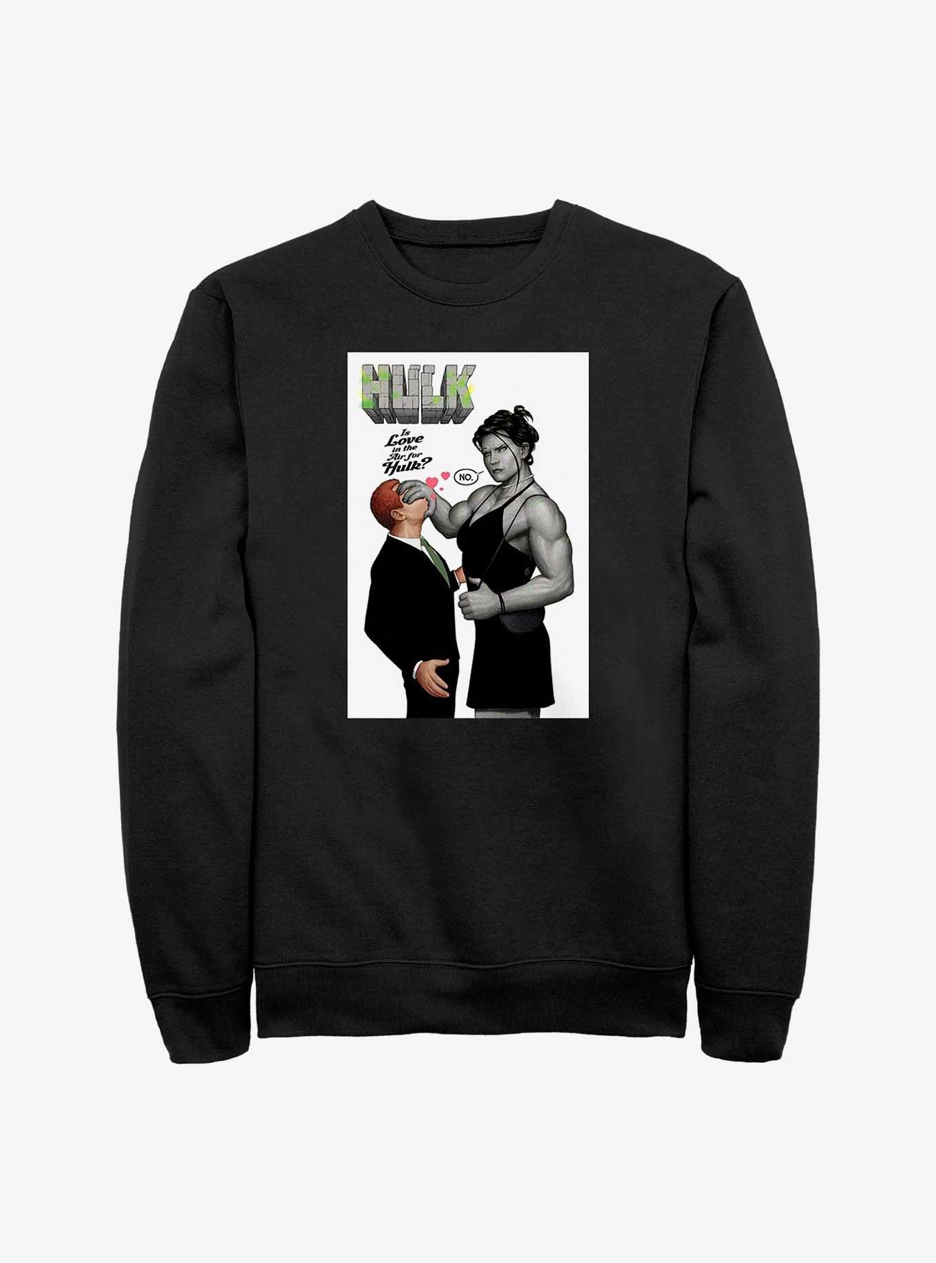 Marvel She-Hulk Love In The Air Comic Sweatshirt, BLACK, hi-res