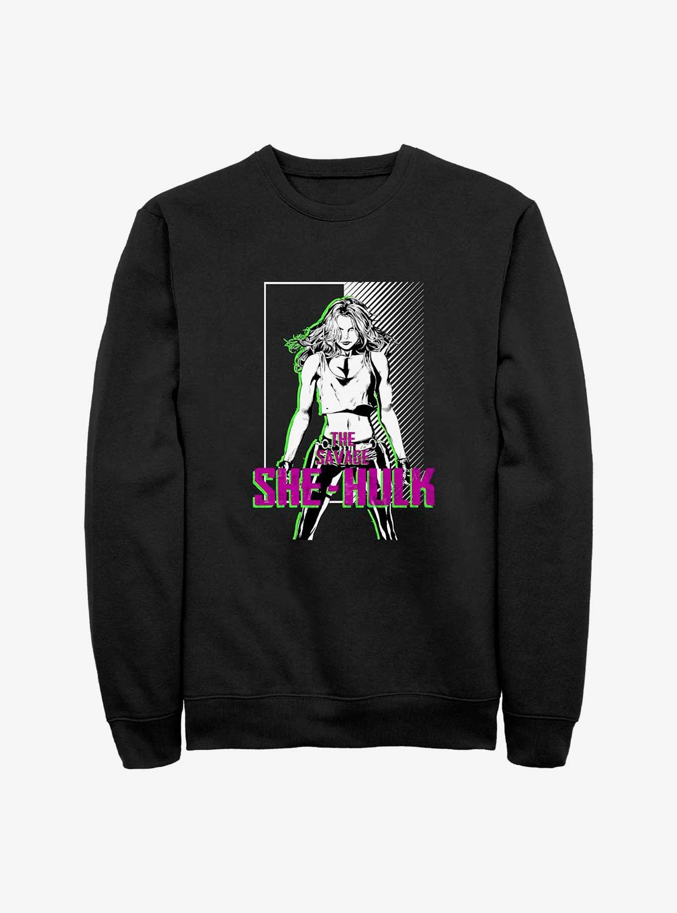 Marvel She-Hulk Savage Sweatshirt, BLACK, hi-res