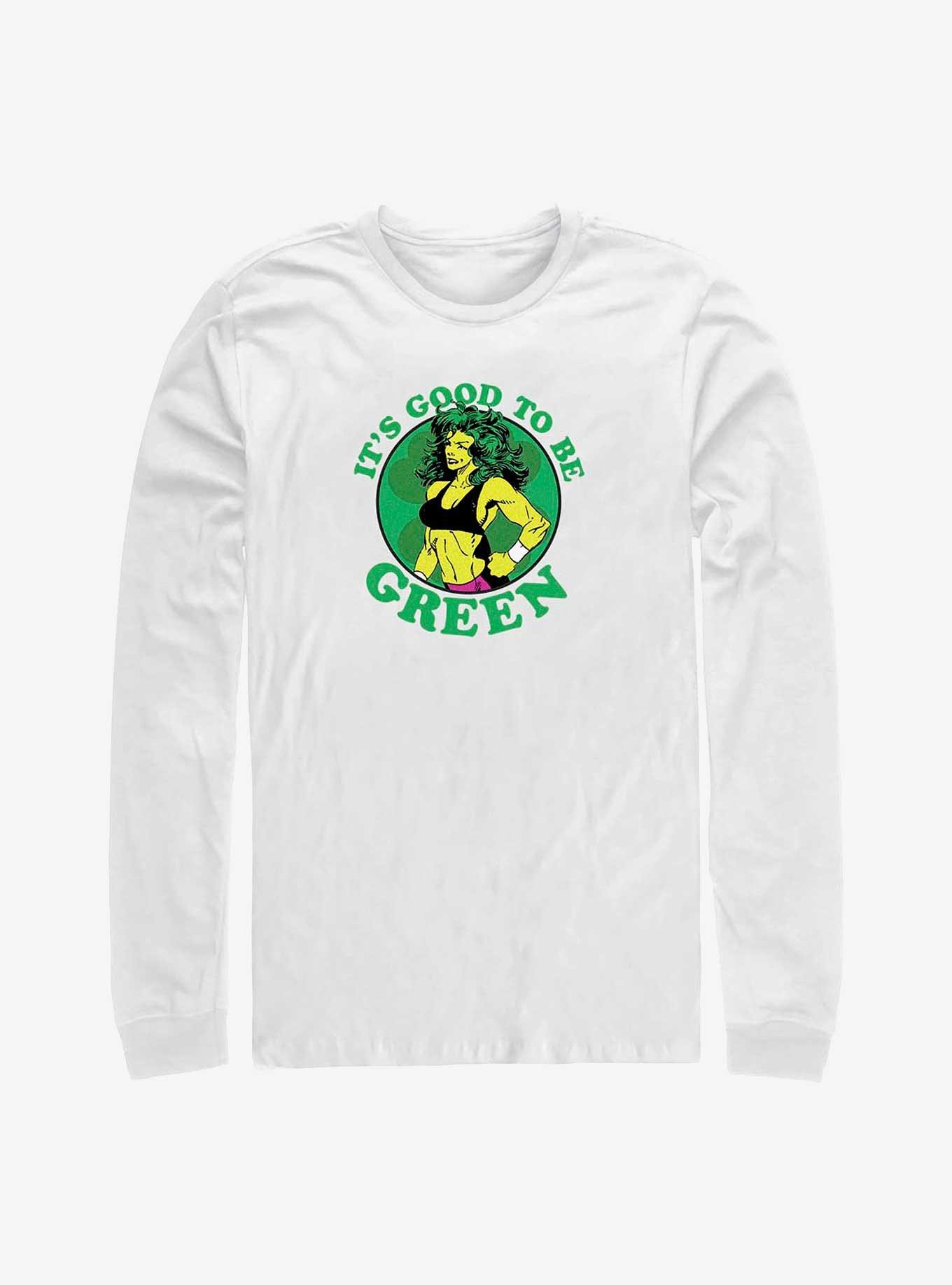 Marvel She-Hulk Good To Be Green Long-Sleeve T-Shirt, WHITE, hi-res