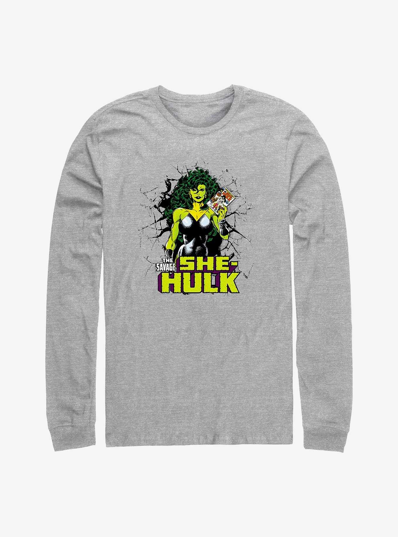 Marvel She-Hulk Holding Comic Long-Sleeve T-Shirt, , hi-res