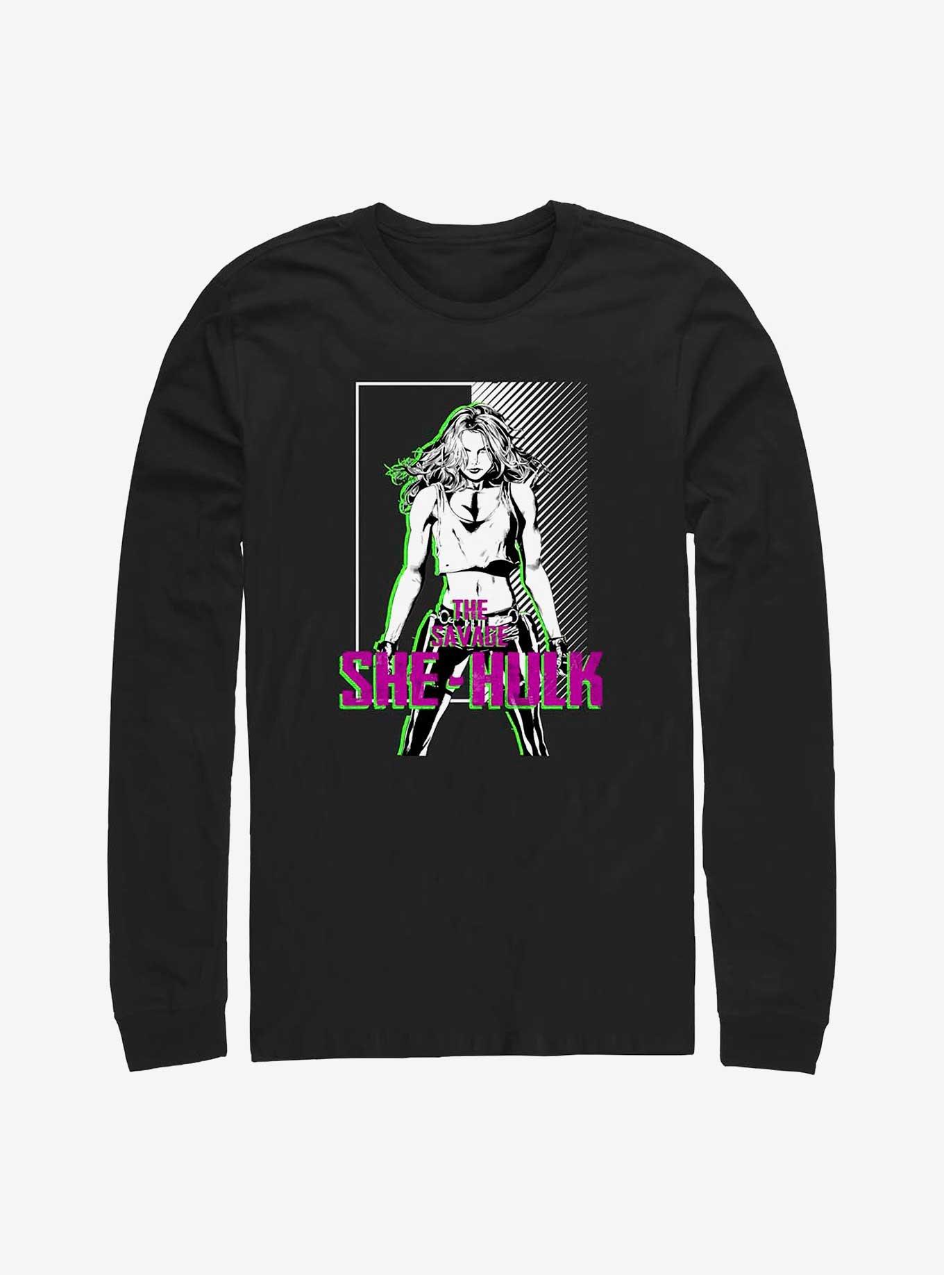 Marvel She-Hulk Savage Long-Sleeve T-Shirt, BLACK, hi-res