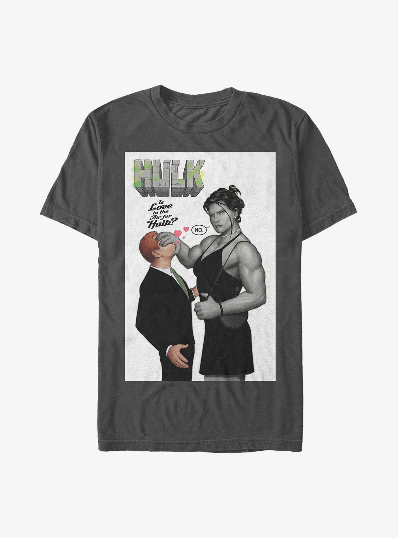 Marvel She-Hulk Love In The Air Comic T-Shirt, CHARCOAL, hi-res