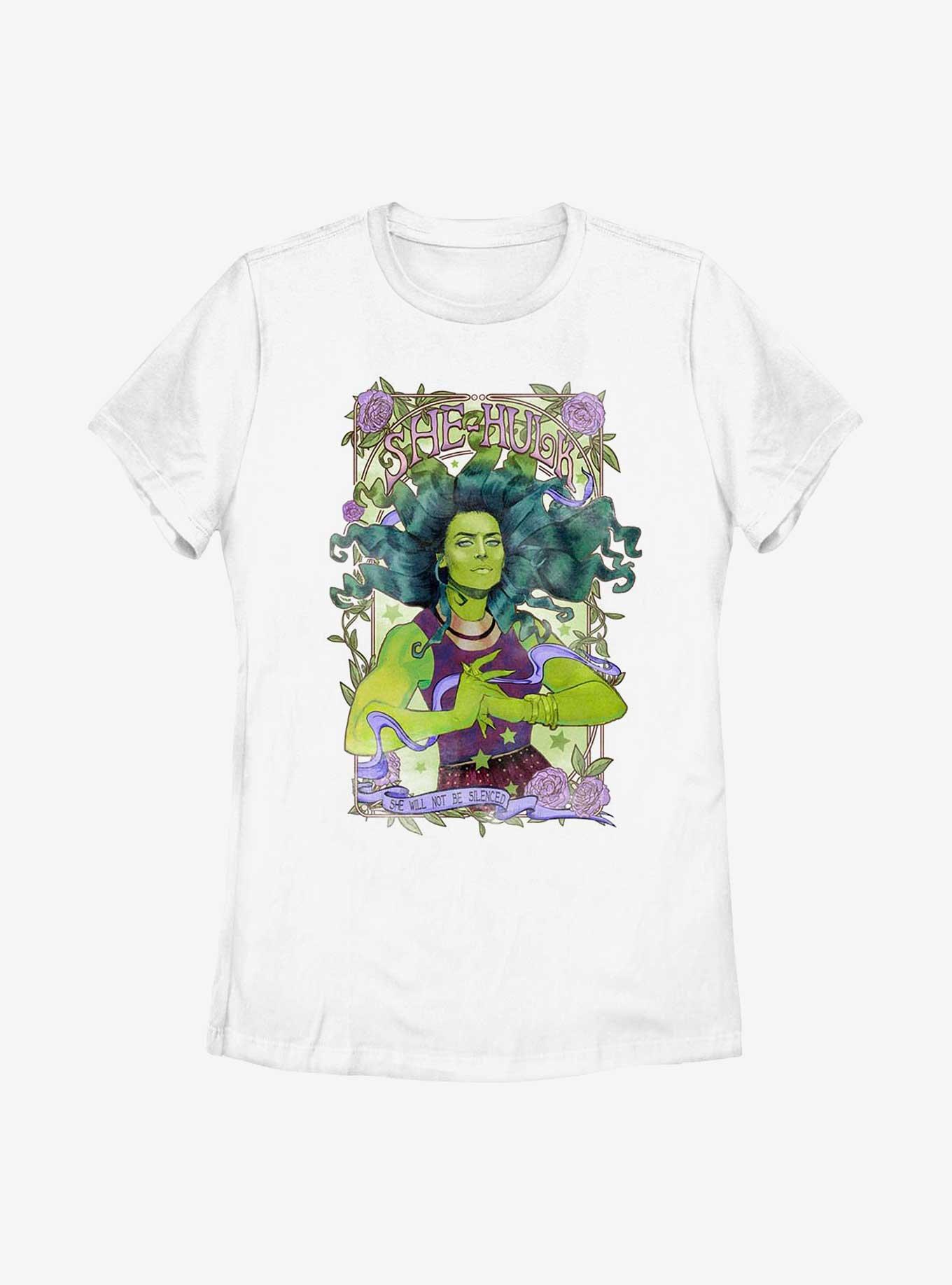 Marvel She-Hulk Will Not Be Silenced Womens T-Shirt, WHITE, hi-res