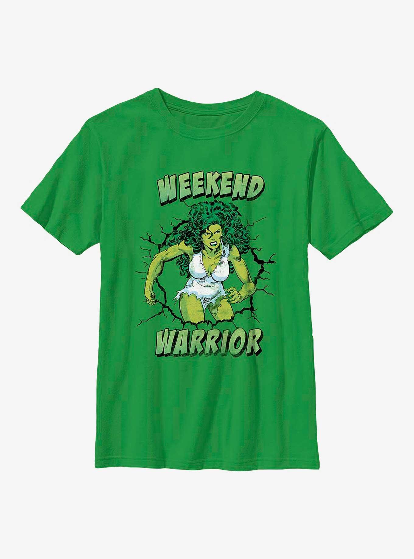 Marvel She-Hulk Weekend Warrior Youth T-Shirt, KELLY, hi-res view 1