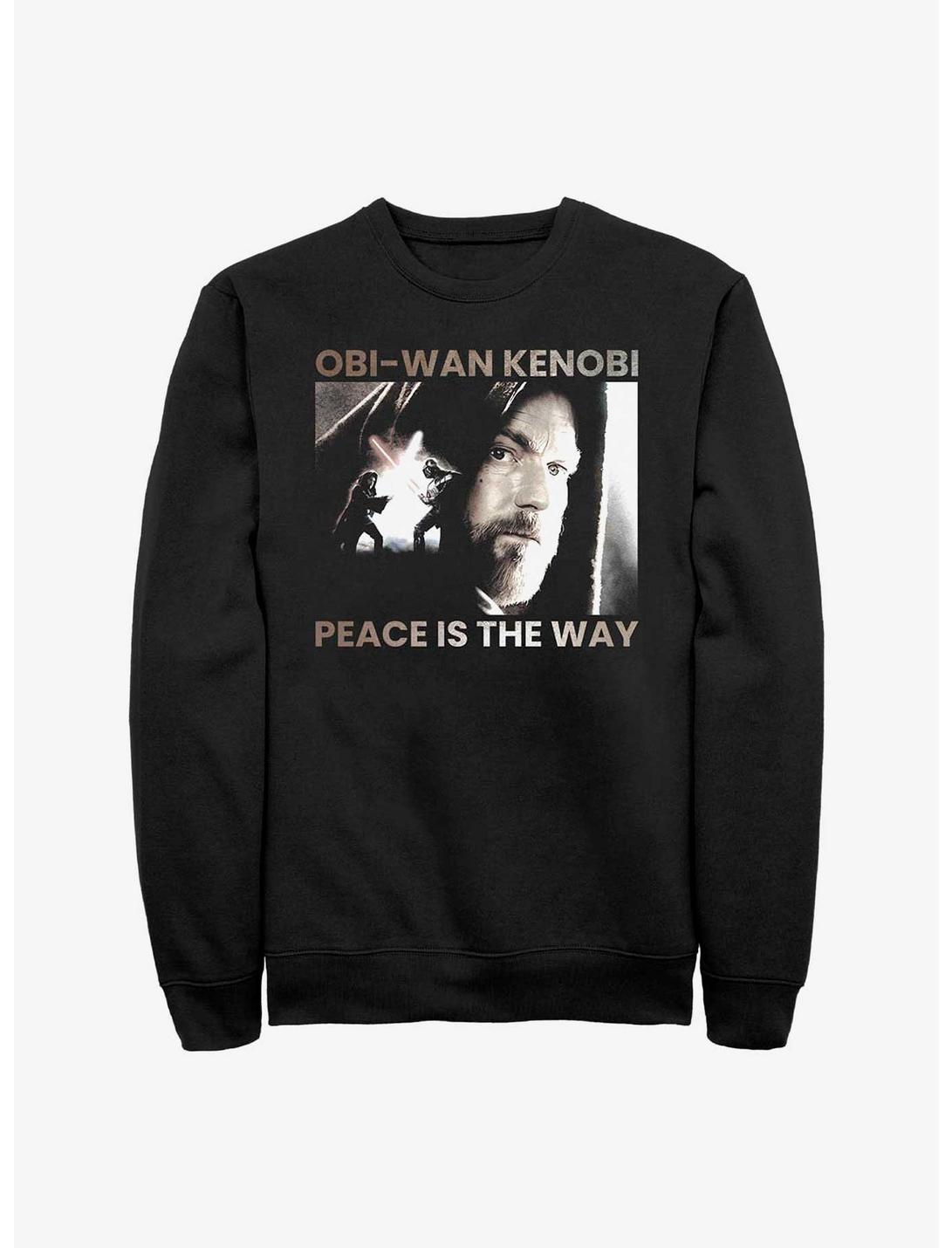 Star Wars Obi-Wan Kenobi Peace Is The Way Sweatshirt, BLACK, hi-res