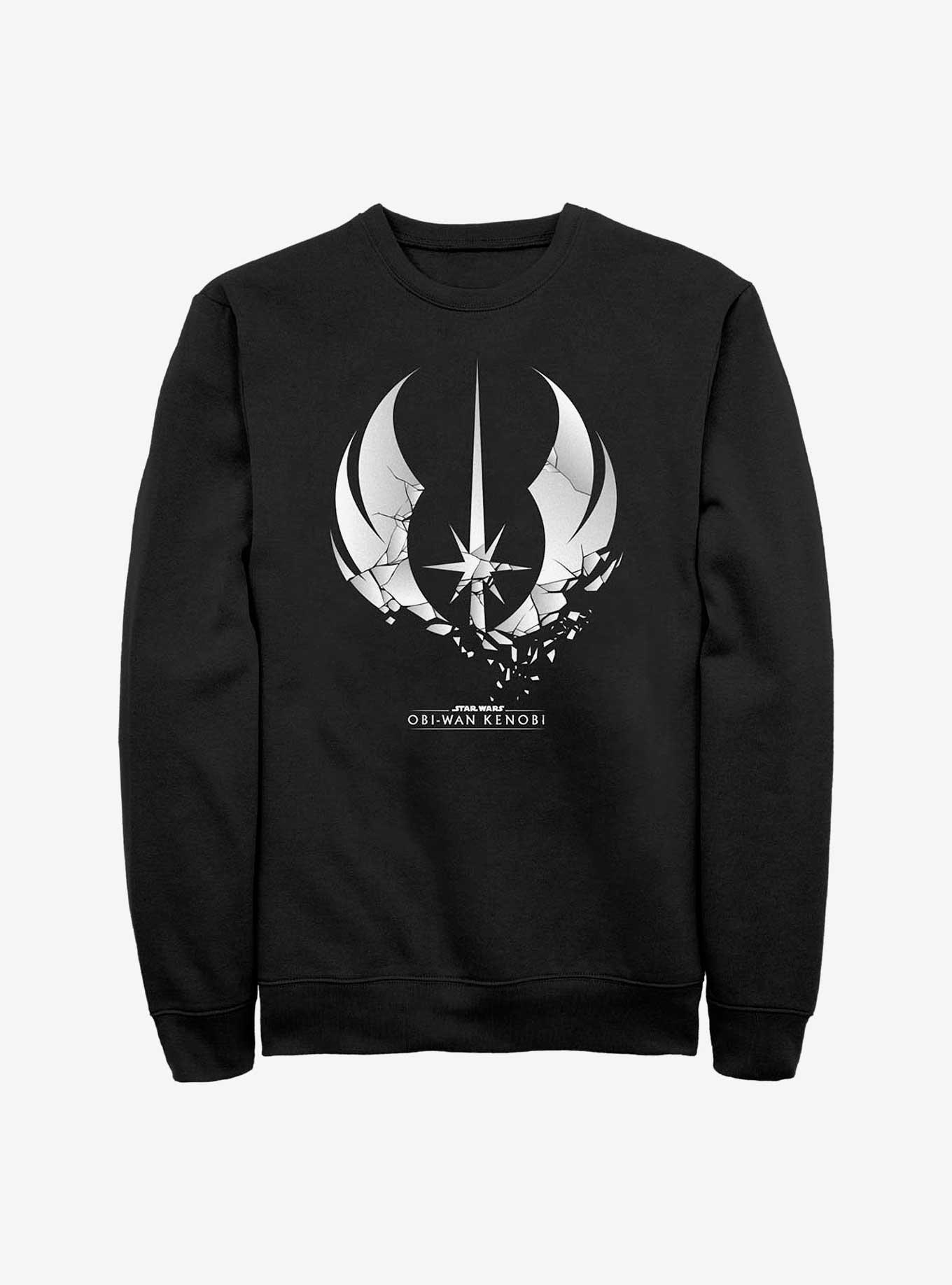 Star Wars Obi-Wan Kenobi Shattered Jedi Logo Sweatshirt, BLACK, hi-res