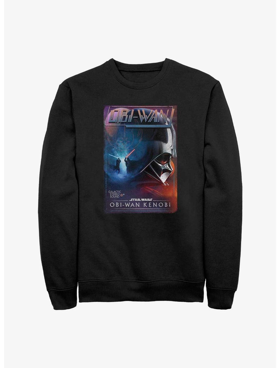 Star Wars Obi-Wan Kenobi Vader Fight Poster Sweatshirt, BLACK, hi-res