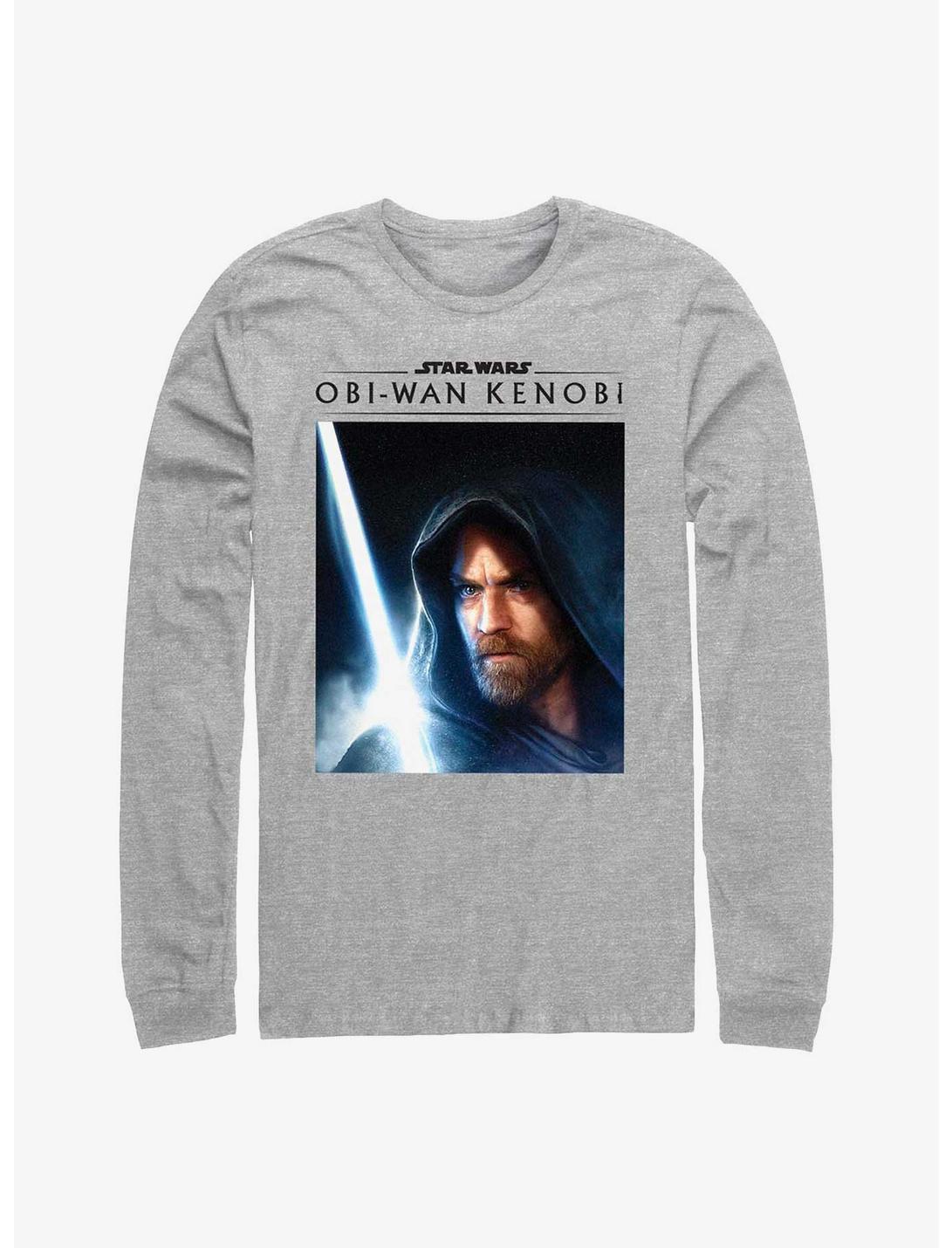 Star Wars Obi-Wan Kenobi Close-Up Long-Sleeve T-Shirt, ATH HTR, hi-res