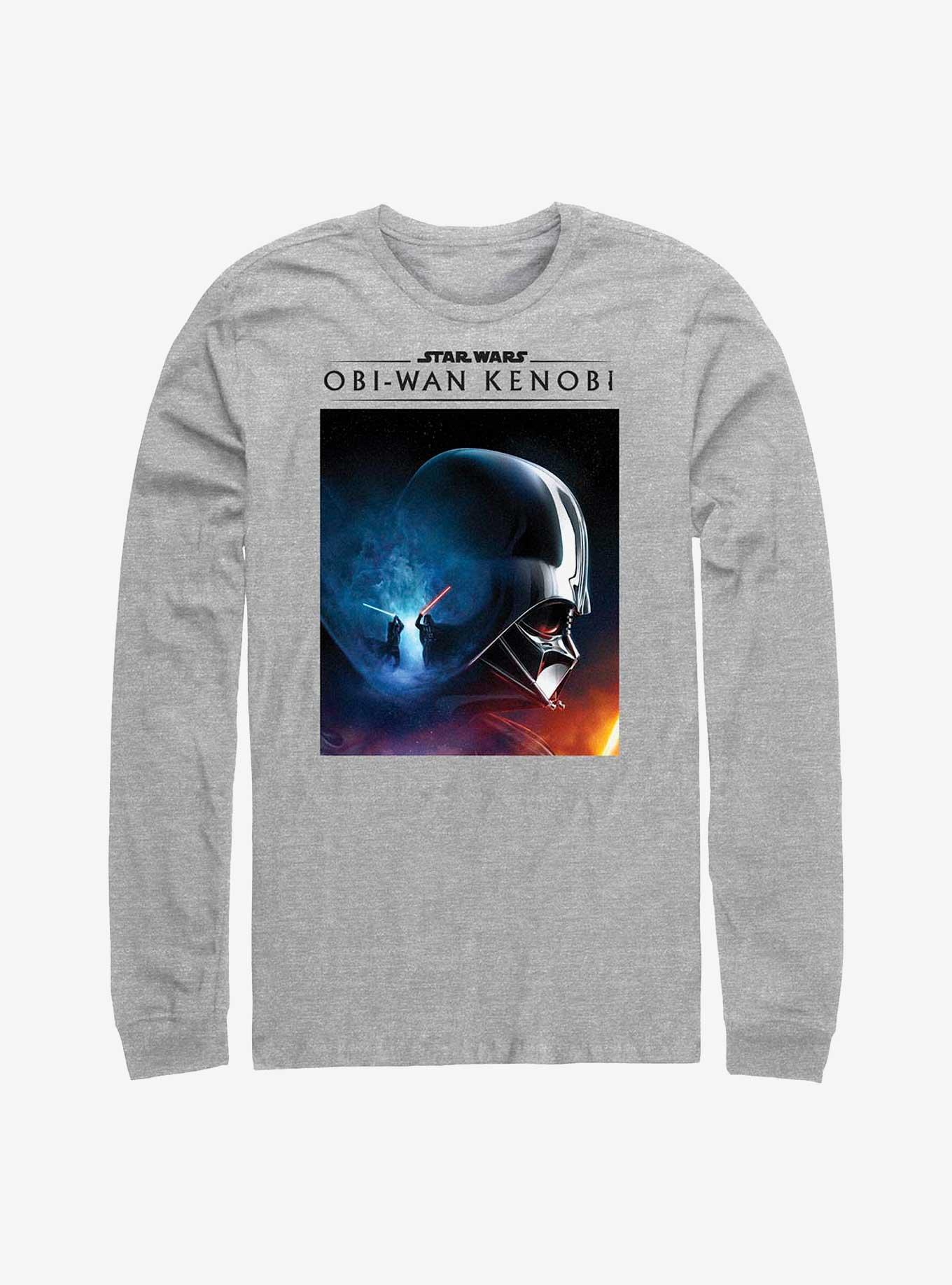 Star Wars Obi-Wan Kenobi Galaxy Fight Vader Helmet Fill Long-Sleeve T-Shirt, , hi-res