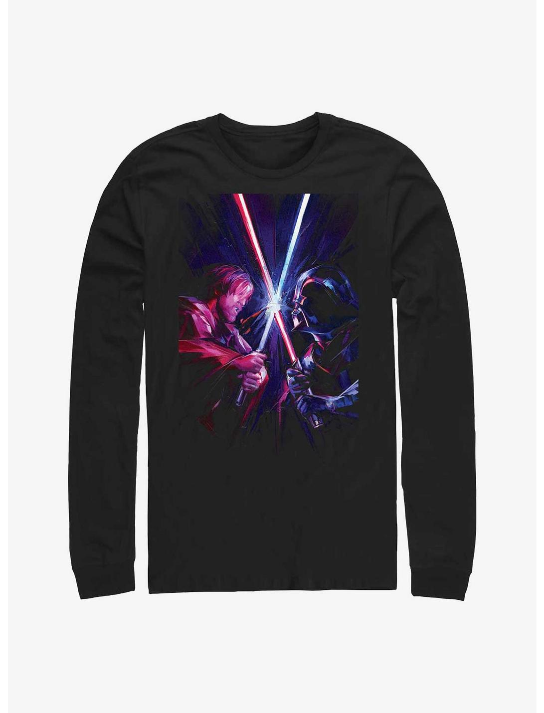 Star Wars Obi-Wan Kenobi Darth Vader Face-Off Long-Sleeve T-Shirt, BLACK, hi-res