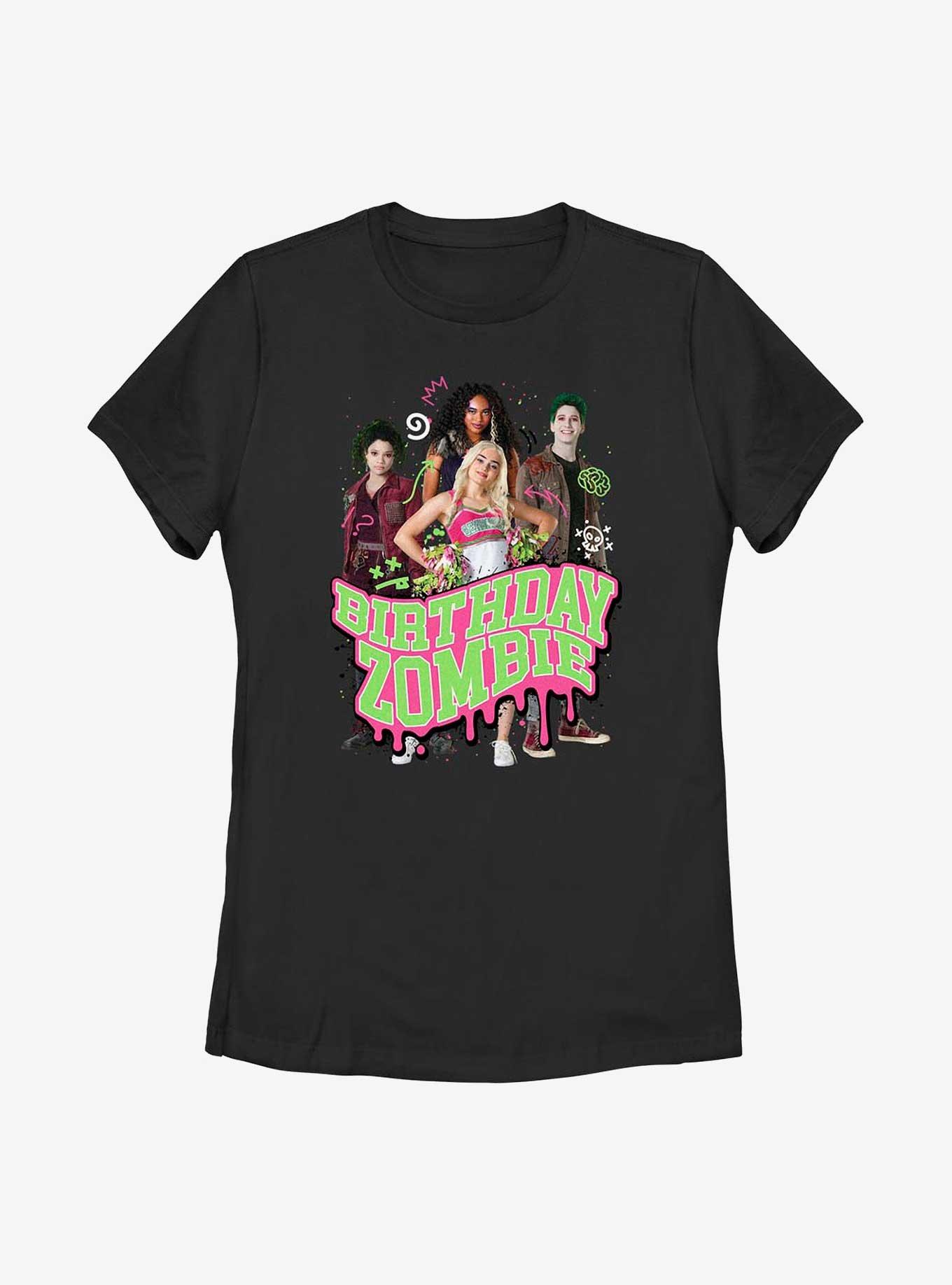 Disney Zombies Birthday Group Womens T-Shirt, BLACK, hi-res