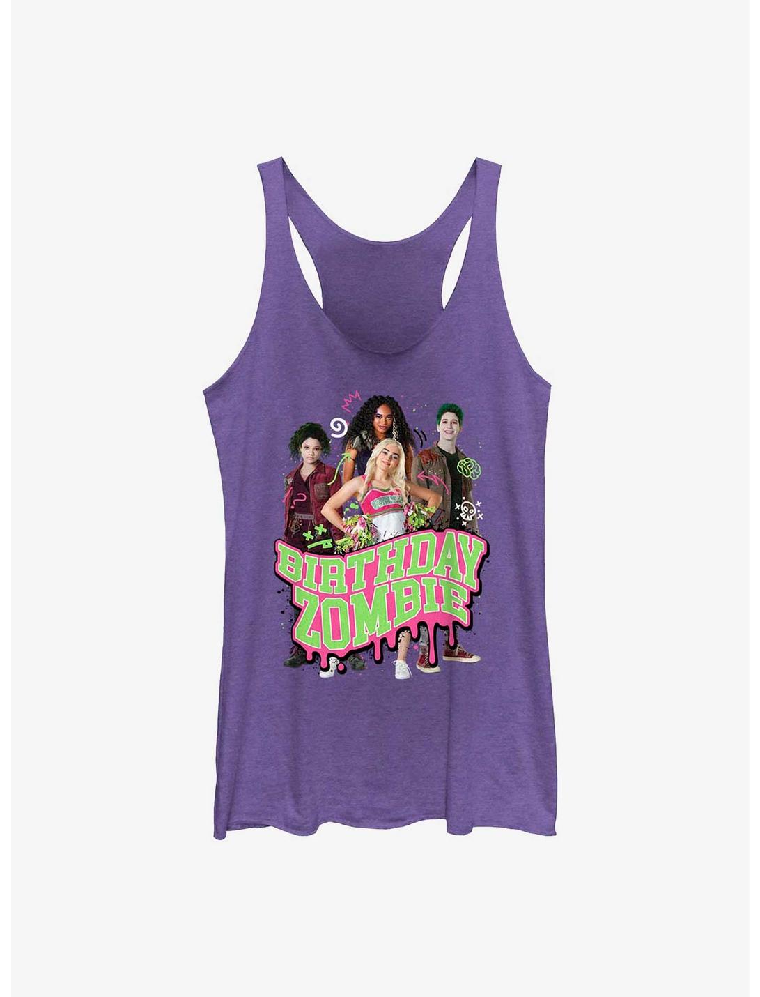 Disney Zombies Birthday Group Womens Tank Top, PUR HTR, hi-res