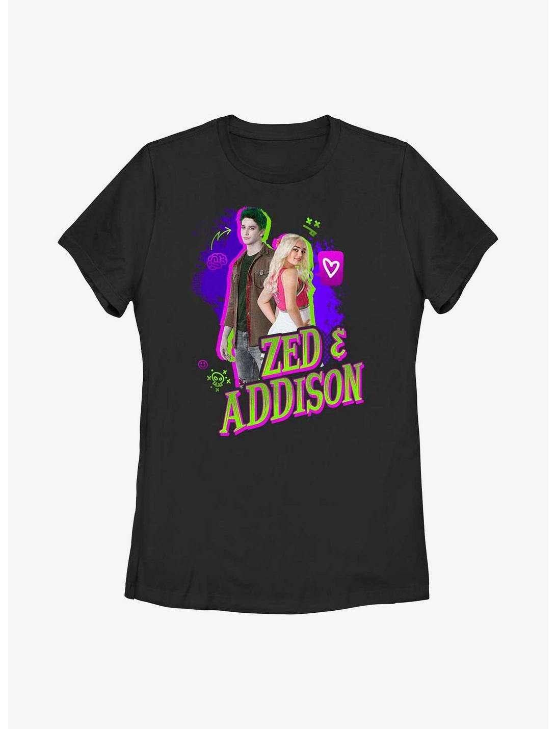 Disney Zombies Zed And Addison Womens T-Shirt, BLACK, hi-res
