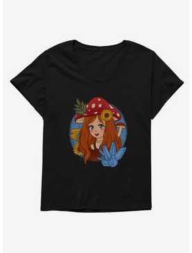Mushroom Girl Womens T-Shirt Plus Size, , hi-res