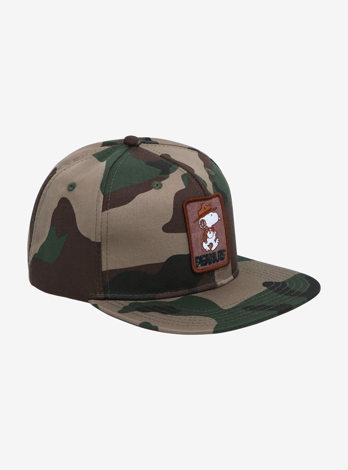 Peanuts Snoopy Camp Camo Snapback Hat, , hi-res