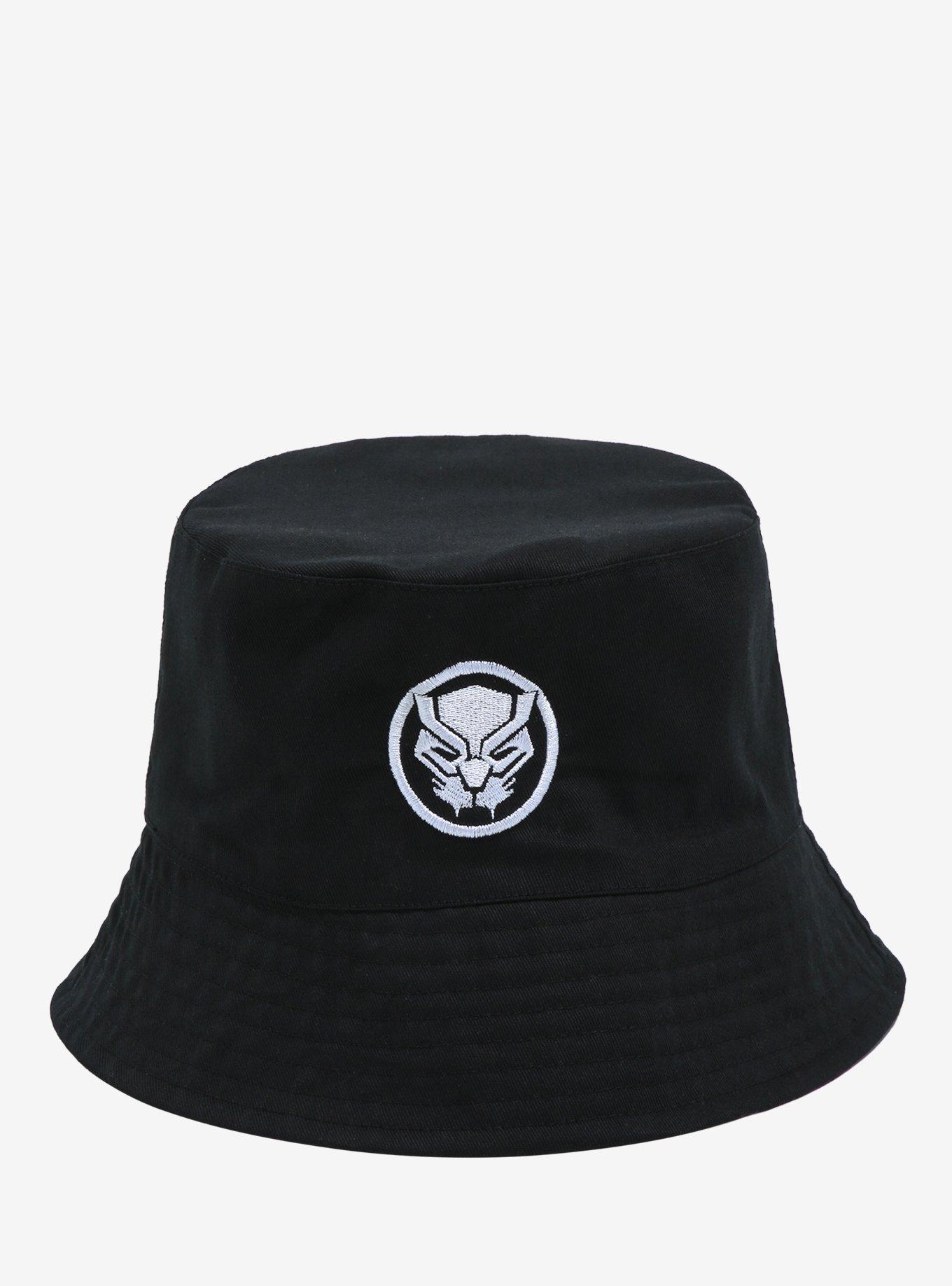 Marvel Black Panther Logo Reversible Bucket Hat - BoxLunch Exclusive, , hi-res