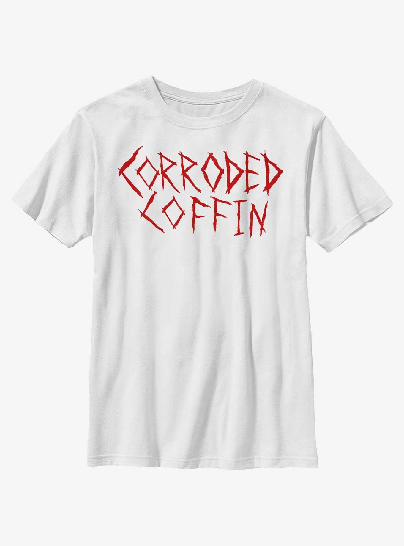 Stranger Things Corroded Coffin Youth T-Shirt, WHITE, hi-res