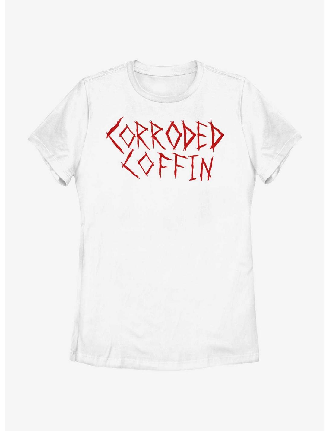 Stranger Things Corroded Coffin Womens T-Shirt, WHITE, hi-res