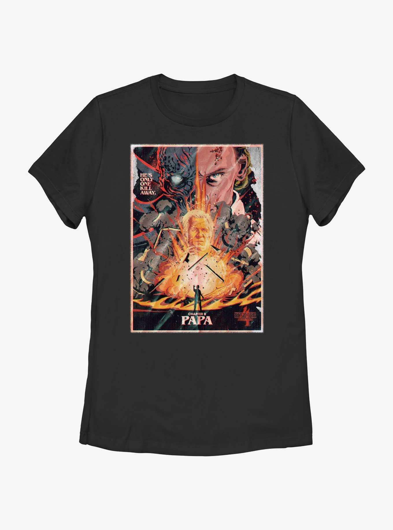Stranger Things X Butcher Billy Papa Womens T-Shirt, BLACK, hi-res