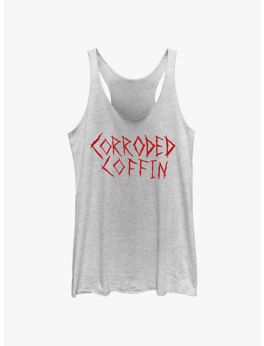 Stranger Things Corroded Coffin Womens Tank Top, WHITE HTR, hi-res