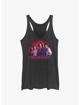Stranger Things Most Miles Traveled In The Upside Down Womens Tank Top, , hi-res