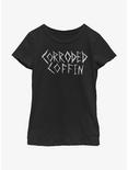 Stranger Things Corroded Coffin Youth Girls T-Shirt, BLACK, hi-res