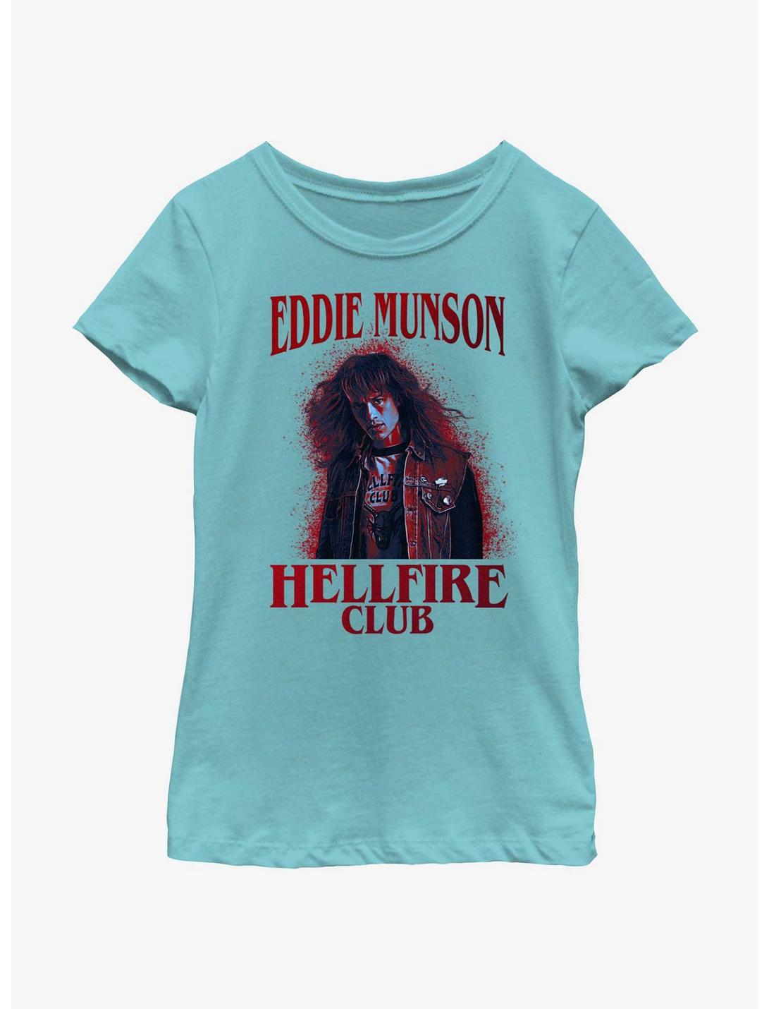 Stranger Things Eddie Munson Color Spray Youth Girls T-Shirt, TAHI BLUE, hi-res