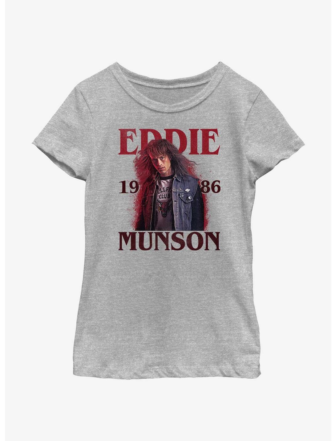 Stranger Things 1986 Eddie Munson Youth Girls T-Shirt, ATH HTR, hi-res