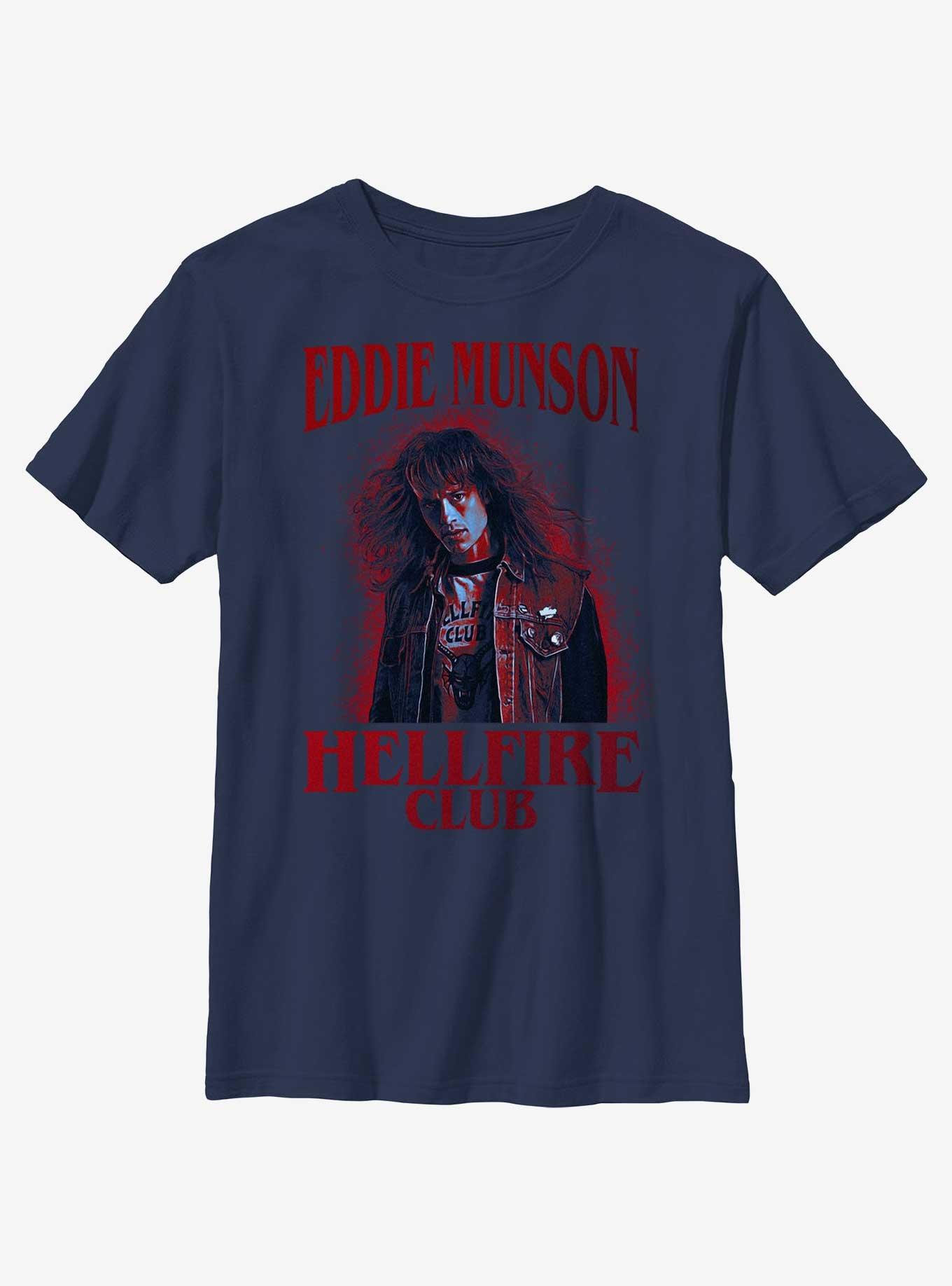 Stranger Things Eddie Munson Color Spray Youth T-Shirt, NAVY, hi-res