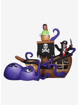 Halloween Pirate Ship Scene Airblown, , hi-res