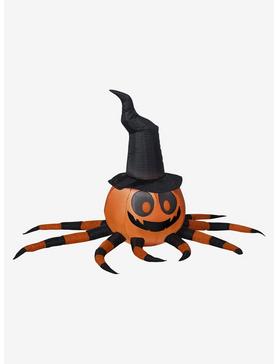 Orange And Black Spider Witch Hat Airblown, , hi-res