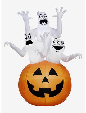 Three Ghosts In Pumpkin Scene Airblown, , hi-res