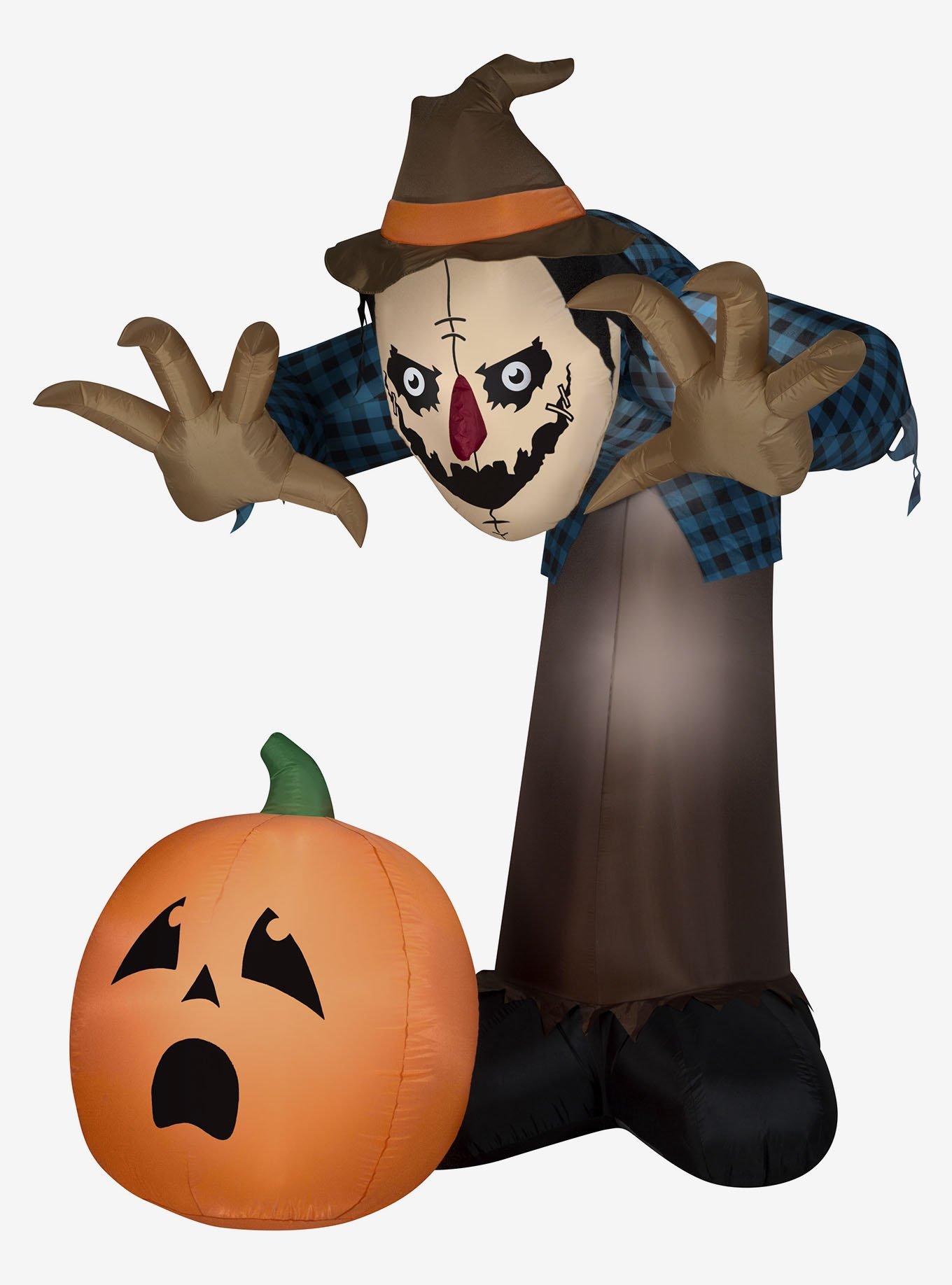 Animated Reaching-Hunched Scarecrow Airblown, , hi-res