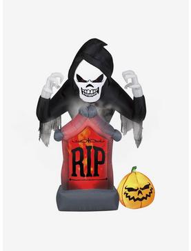 Shaking Reaper Tombstone And Pumpkin Airblown, , hi-res