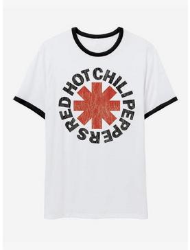 Red Hot Chili Peppers Logo Boyfriend Fit Girls Ringer T-Shirt, , hi-res