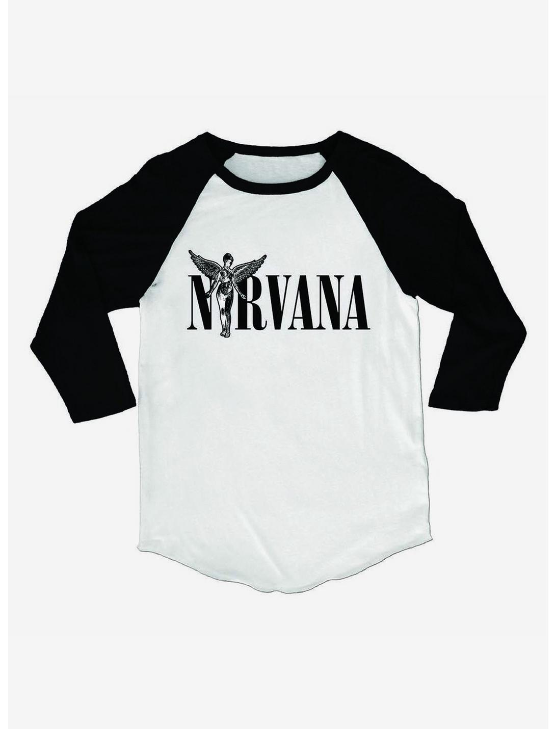 Nirvana In Utero Boyfriend Fit Girls Raglan T-Shirt, BRIGHT WHITE, hi-res
