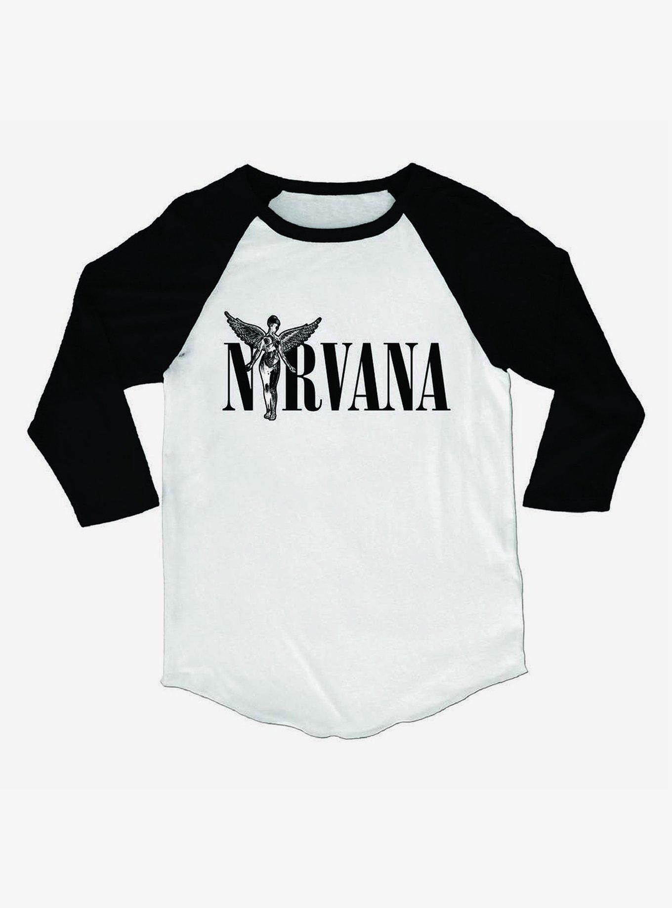 Nirvana In Utero Boyfriend Fit Girls Raglan T-Shirt, BRIGHT WHITE, hi-res