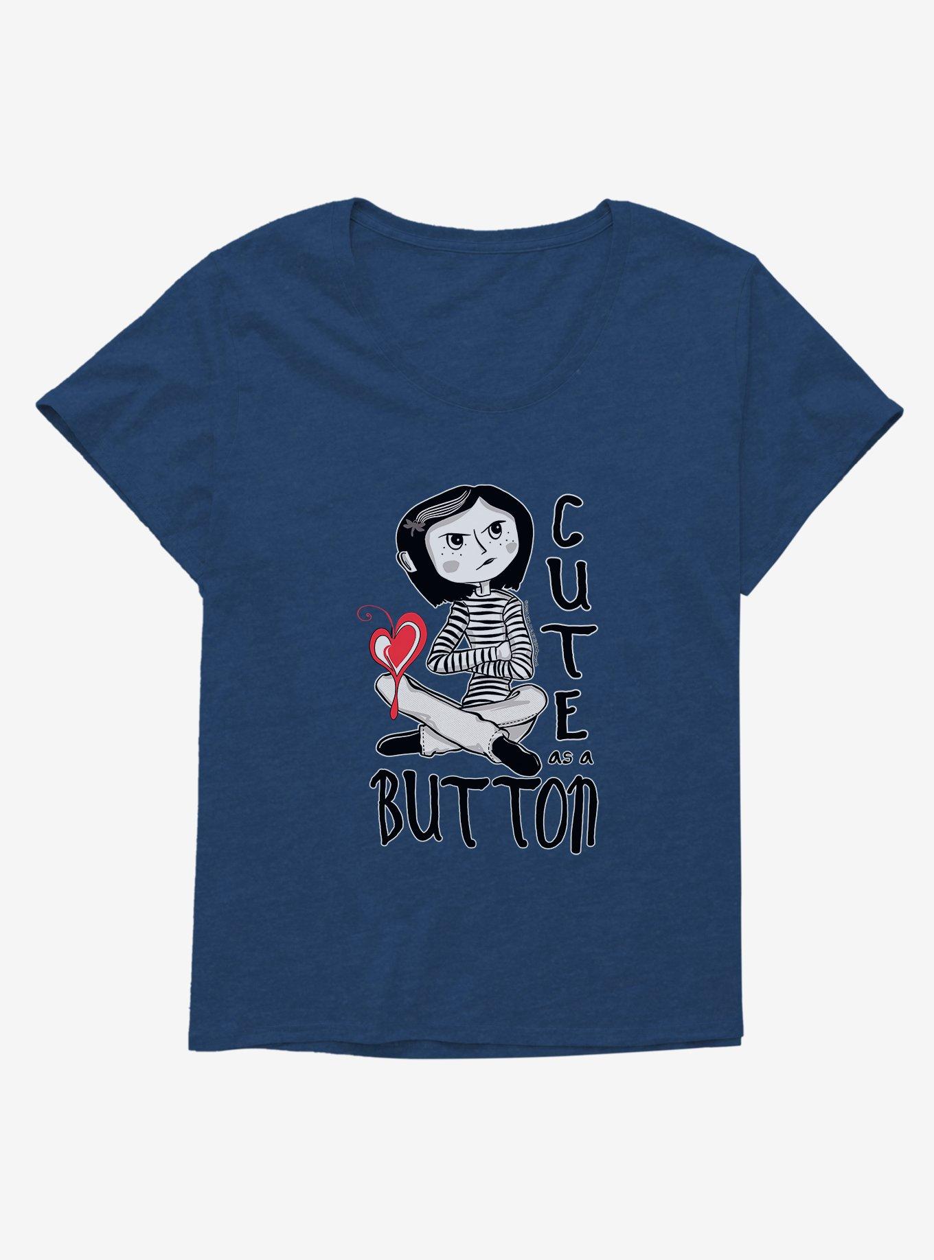 Coraline Cute As A Button Girls T-Shirt Plus