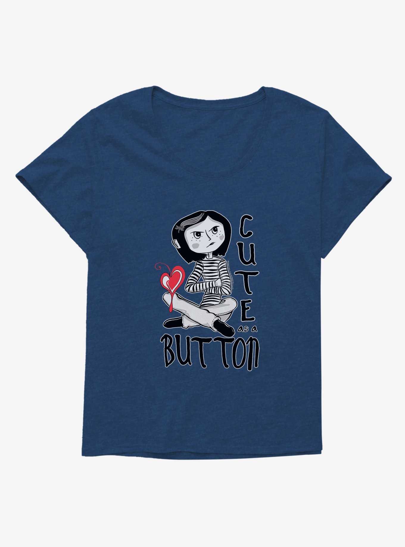 Coraline Cute As A Button Girls T-Shirt Plus Size, , hi-res