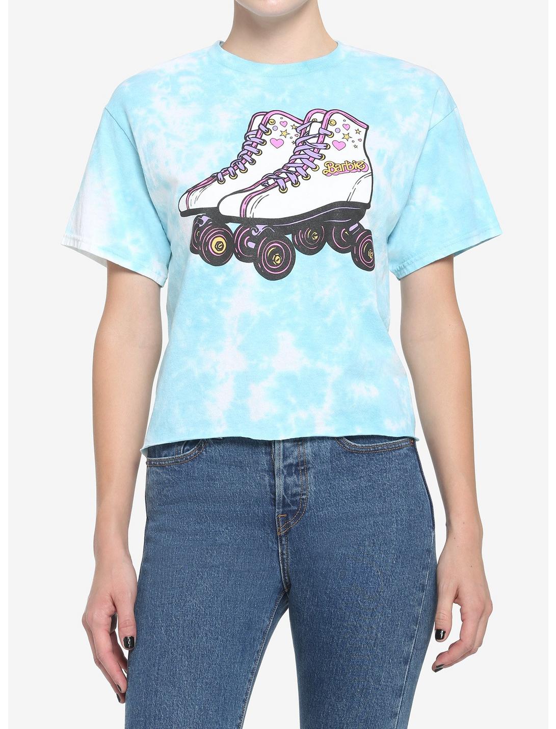 Barbie Roller Skates Tie-Dye Girls Crop T-Shirt, MULTI, hi-res