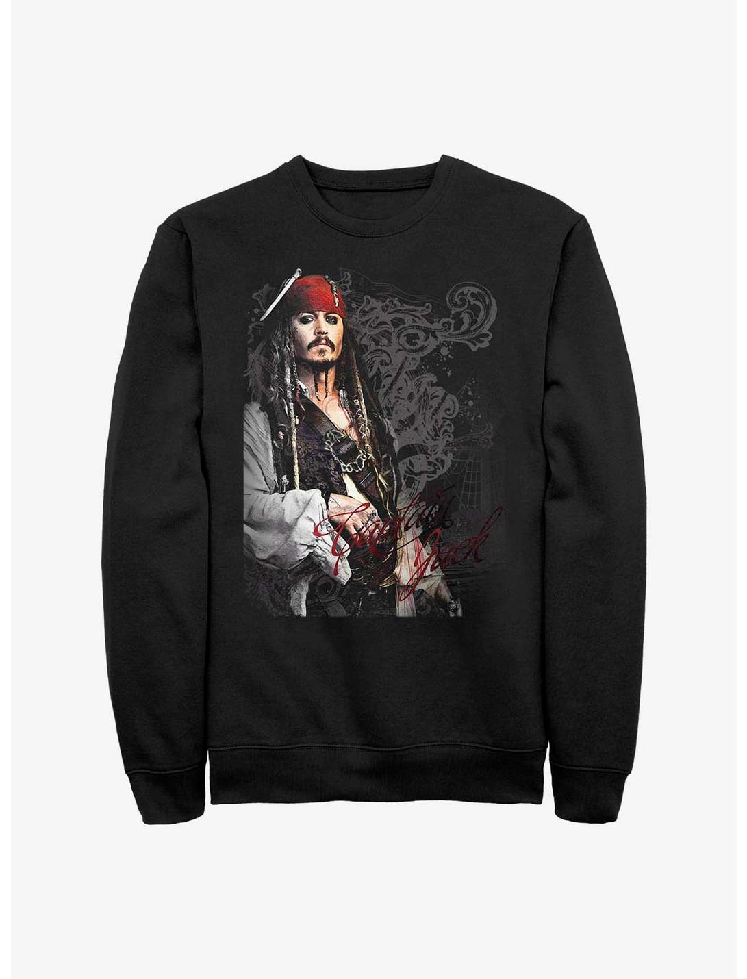 Disney Pirates of the Caribbean Captain Jack Sweatshirt, BLACK, hi-res