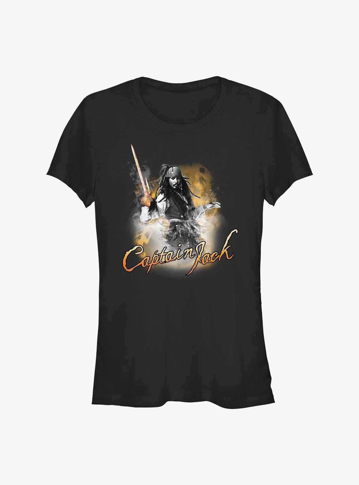 Disney Pirates of the Caribbean Captain Jack Girls T-Shirt, BLACK, hi-res