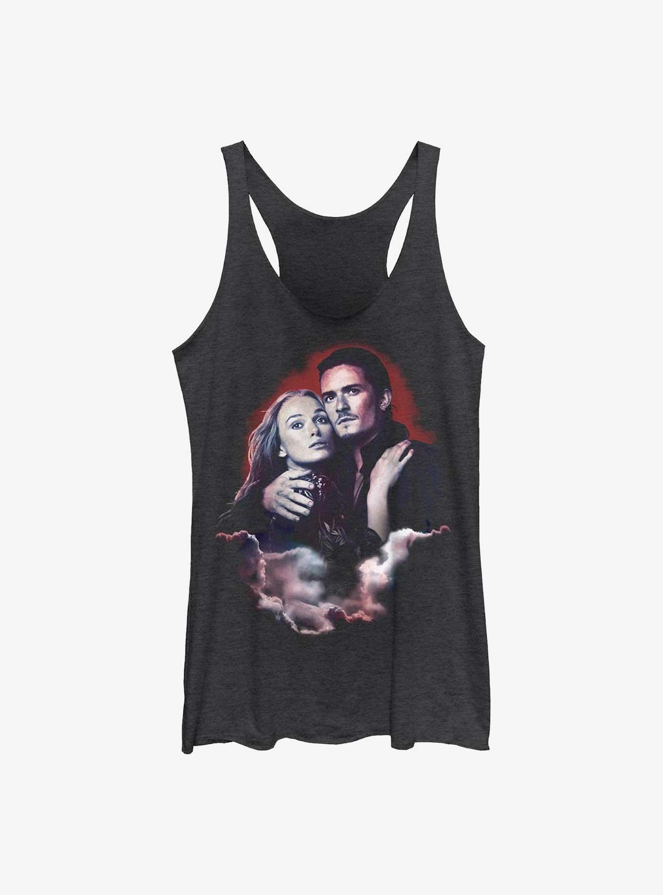 Disney Pirates of the Caribbean William and Elizabeth Girls Tank, BLK HTR, hi-res