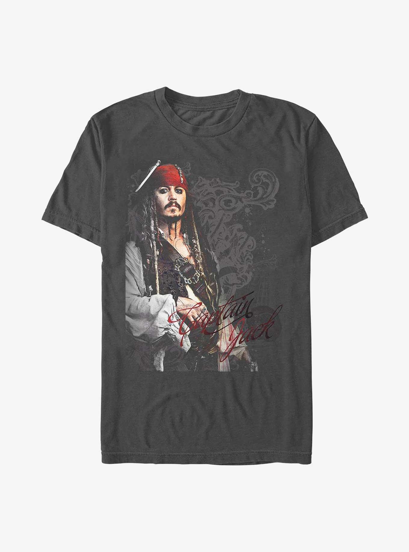 Disney Pirates of the Caribbean Captain Jack T-Shirt, CHARCOAL, hi-res