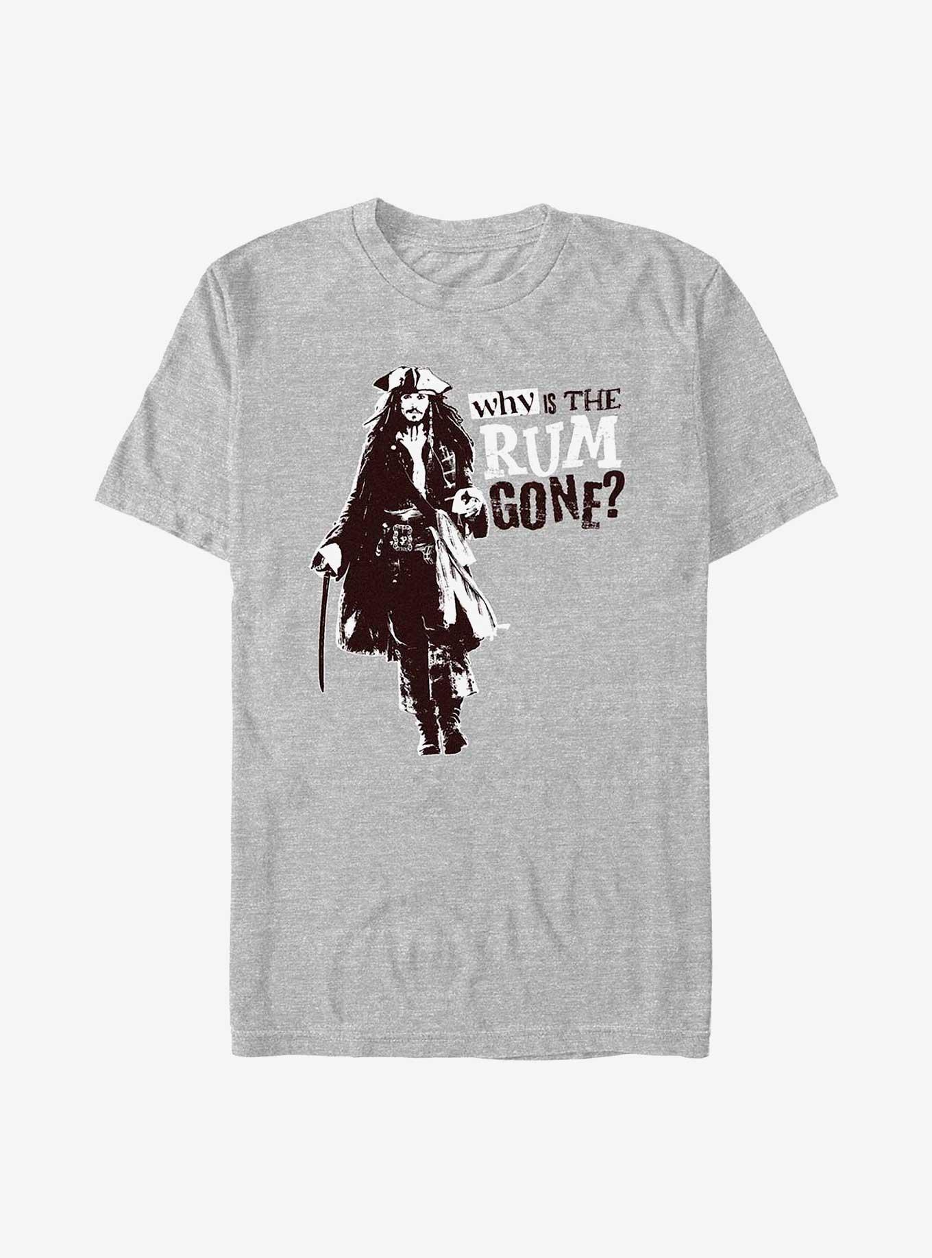 Disney Pirates of the Caribbean Why Is The Rum Gone T-Shirt, ATH HTR, hi-res