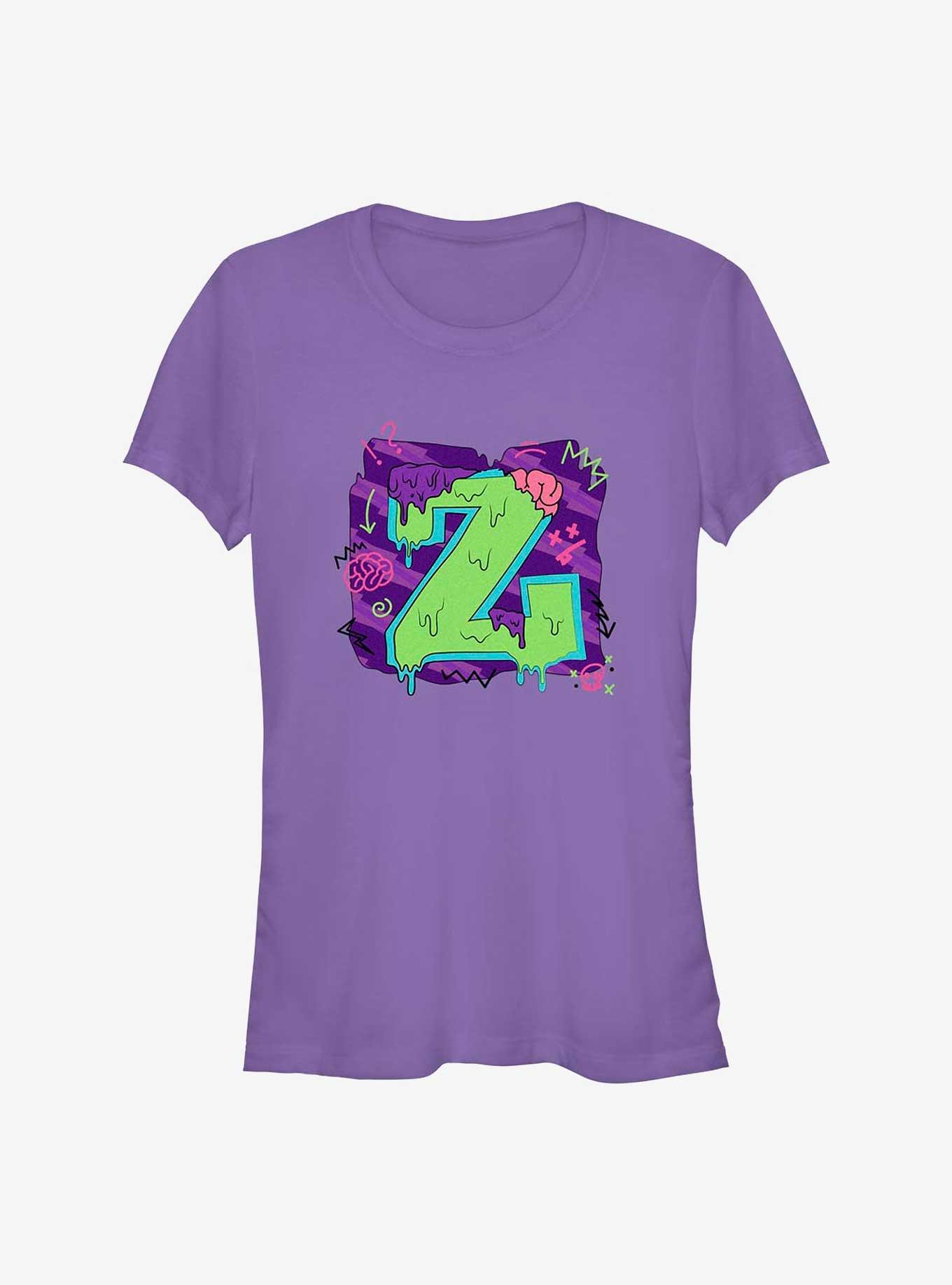 Disney Zombies Seabrook Football Letter Girls T-Shirt, PURPLE, hi-res