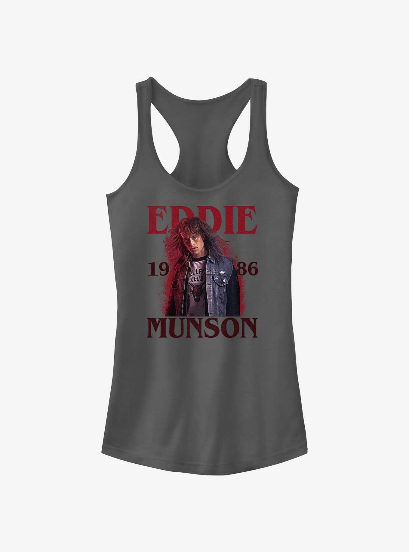 Stranger Things Eddie Munson Girls Tank, CHARCOAL, hi-res