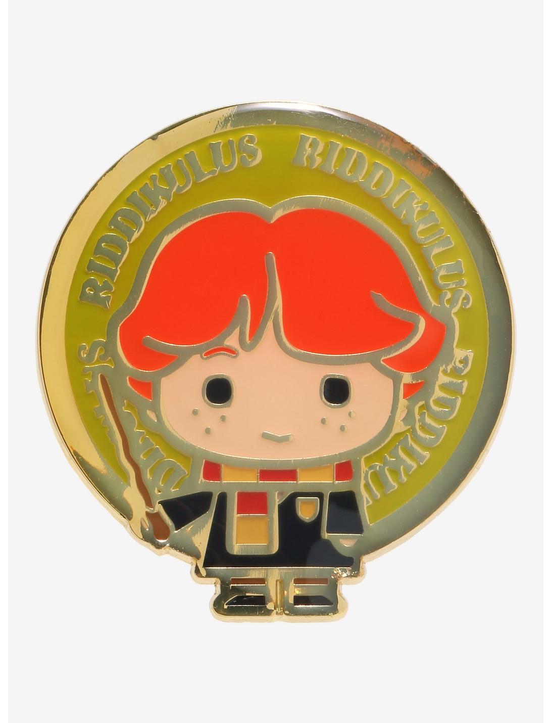 Loungefly Harry Potter Chibi Ron Circle Frame Enamel Pin - BoxLunch Exclusive, , hi-res