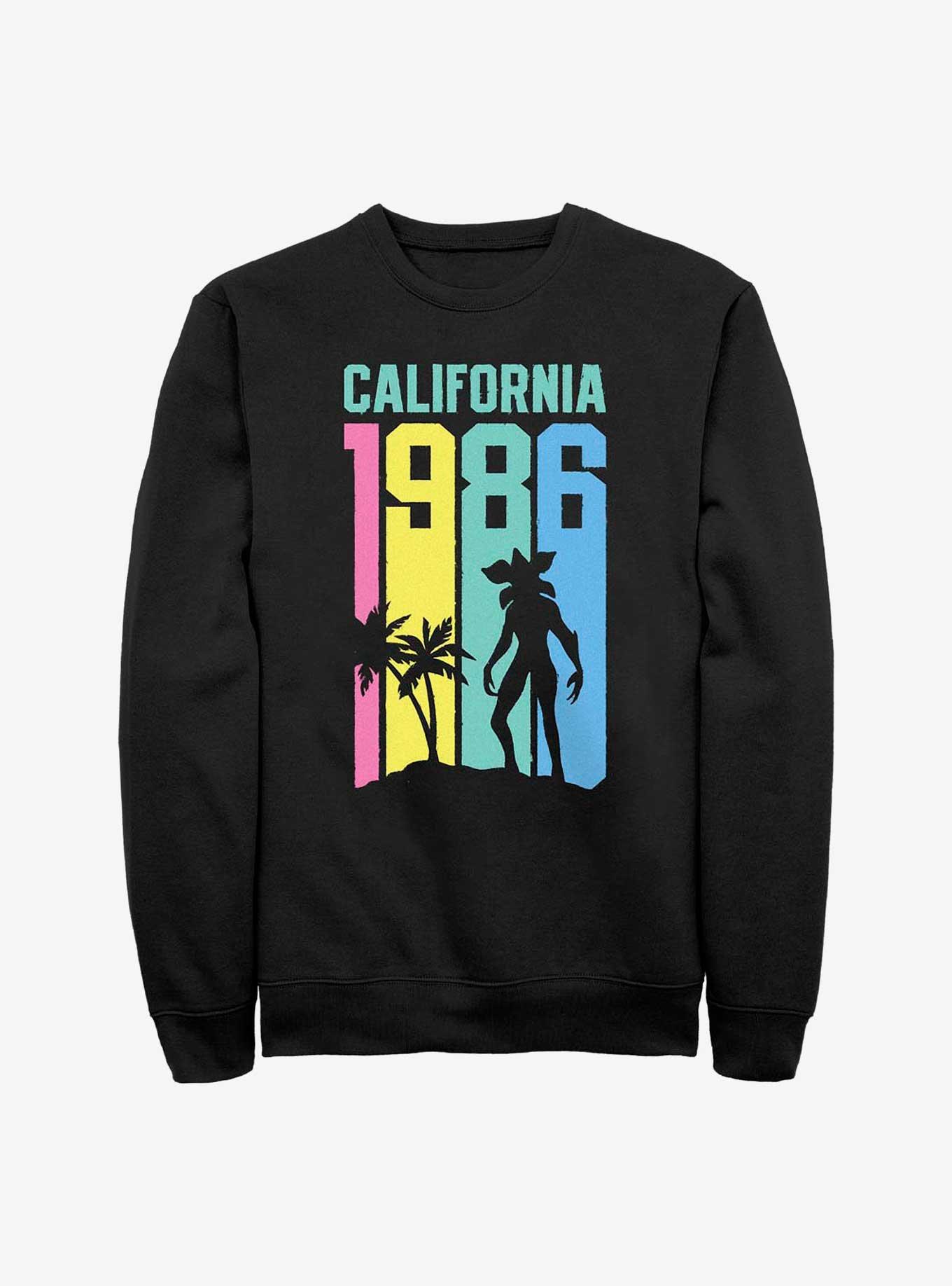 Stranger Things California Demogorgon Sweatshirt, BLACK, hi-res